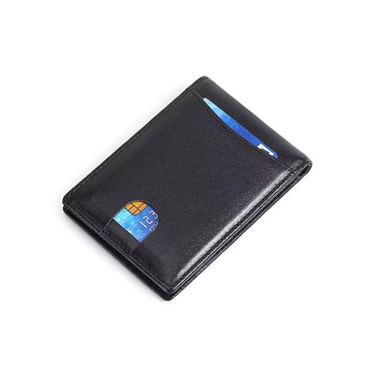 RFID Blocker Mini Leather Ultra-Thin Wallet