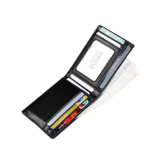 RFID Blocker Mini Leather Ultra-Thin Wallet