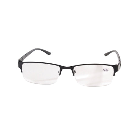 Black Frame Transprent Glasses +2.50