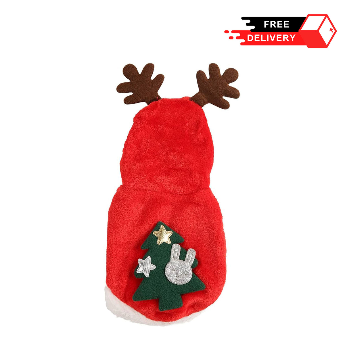 Pet Christmas Clothes, Soft Warm Snap Buttons Closure Hoody