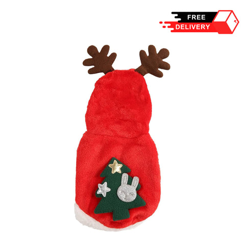 Pet Christmas Clothes, Soft Warm Snap Buttons Closure Hoody