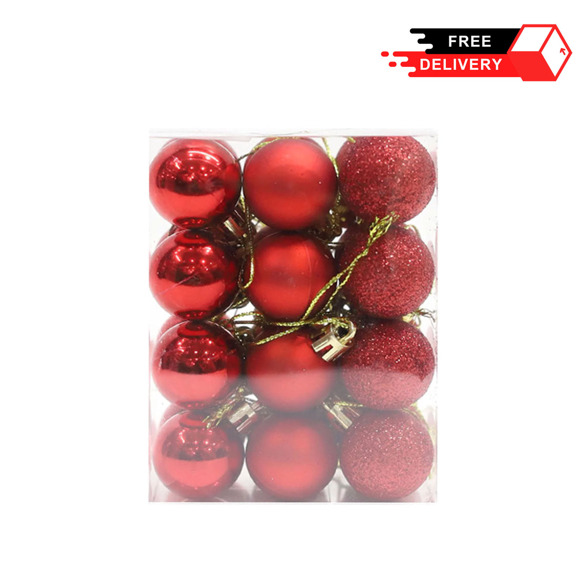 24 PCS Christmas Balls Tree Balls Ornaments Baubles
