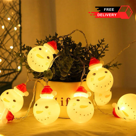 Snowman String Christmas Lights Decoration
