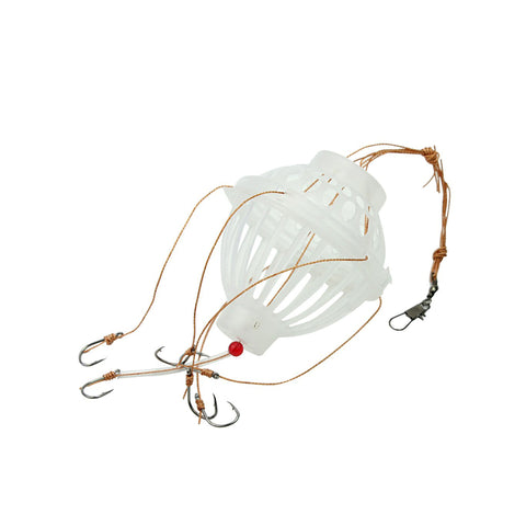 1Pc 6 in 1 Plastic Lantern Bait Cage with Hooks