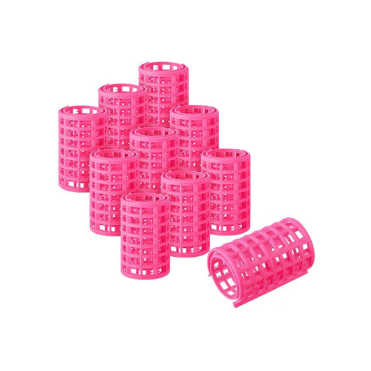 Plastic Hair Rollers & Curlers - 10 Pcs