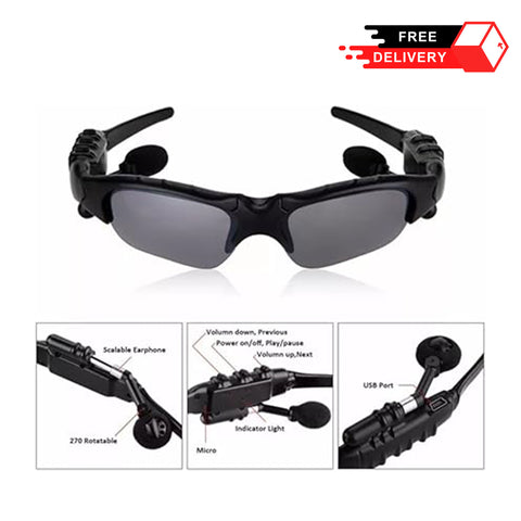 Smart Wireless Bluetooth Glasses with Built-In Earphones