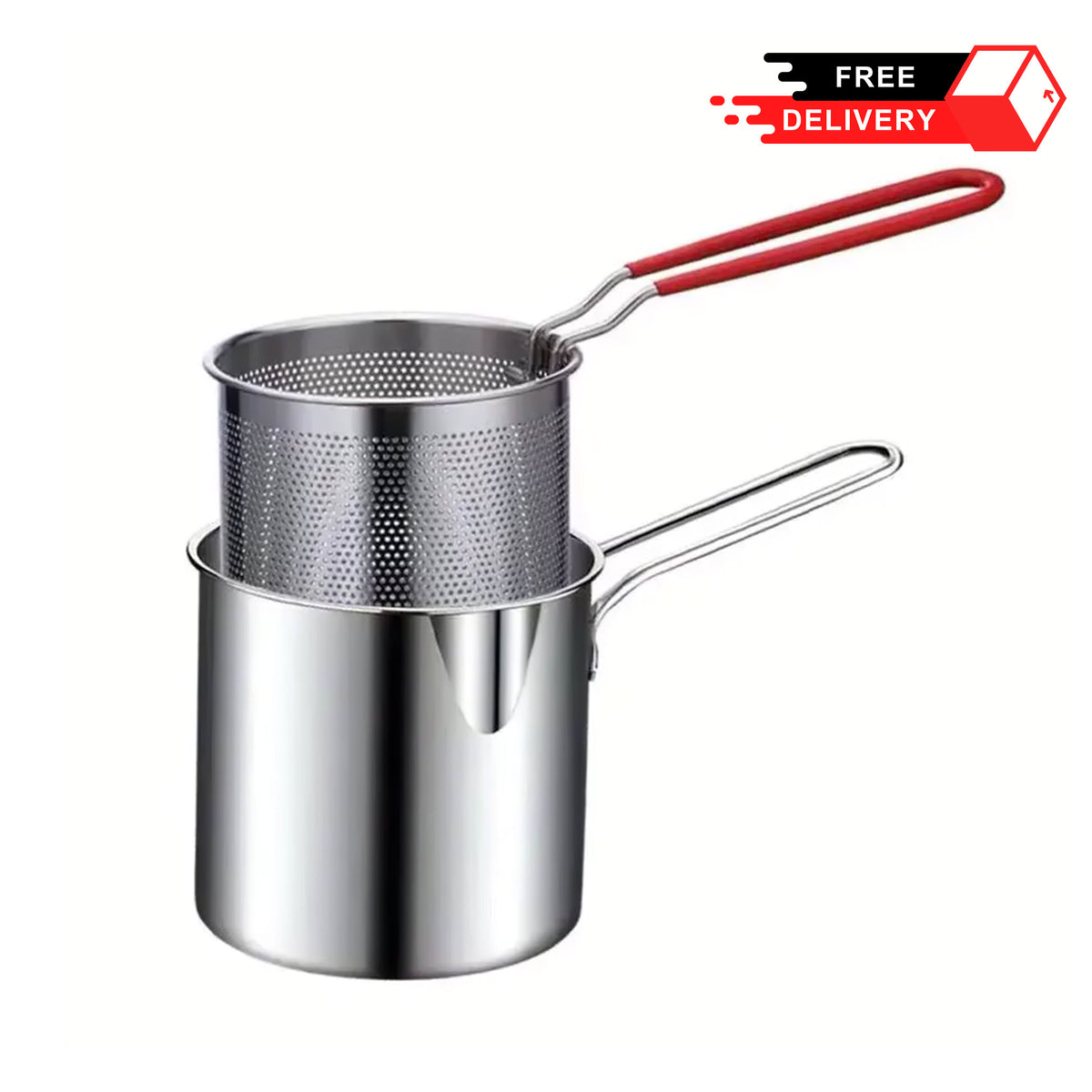 Stainless-Steel Deep-Frying Pot with Basket