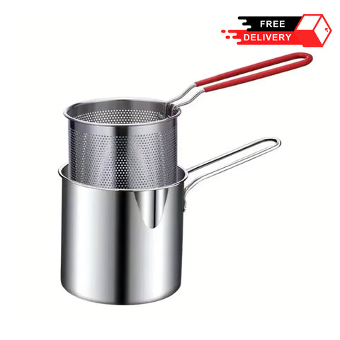 Stainless-Steel Deep-Frying Pot with Basket