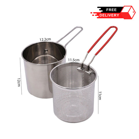Stainless-Steel Deep-Frying Pot with Basket