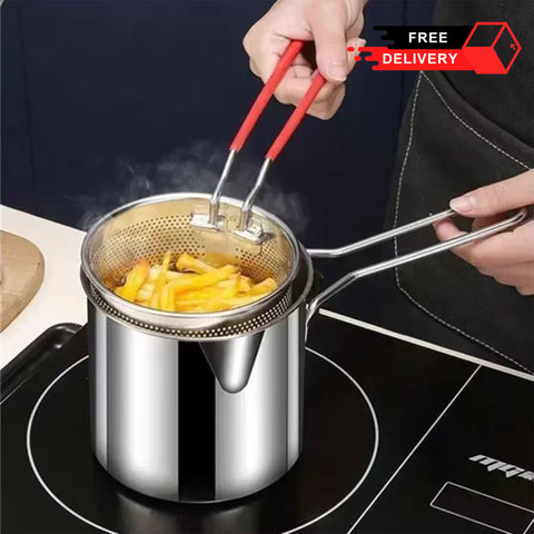 Stainless-Steel Deep-Frying Pot with Basket