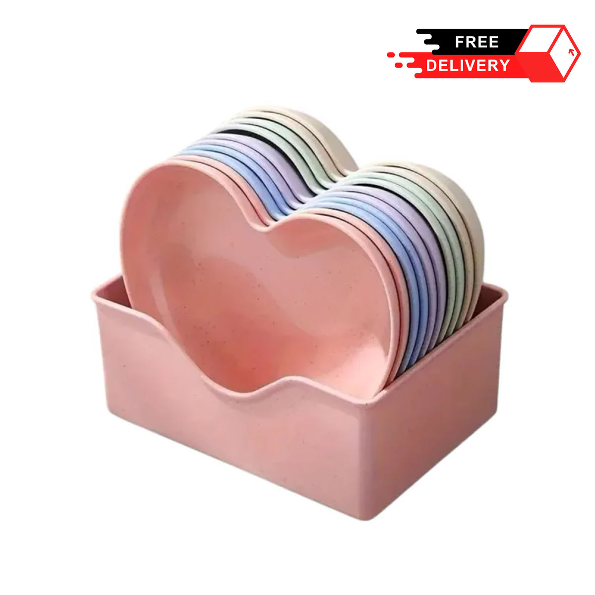 Multicolor Creative Plate set - 10 pcs