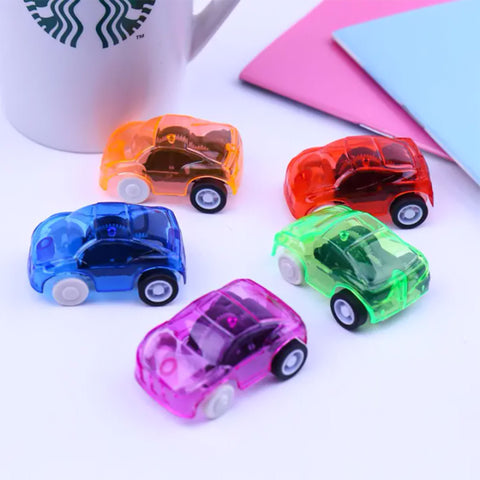 Mini Pull Back Transparent Cars - Pack of 4