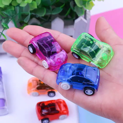Mini Pull Back Transparent Cars - Pack of 4