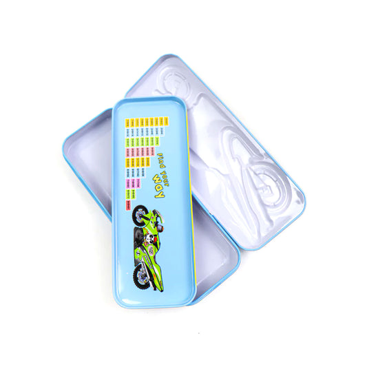 Metal Pencil Box for Kids Racing Bike