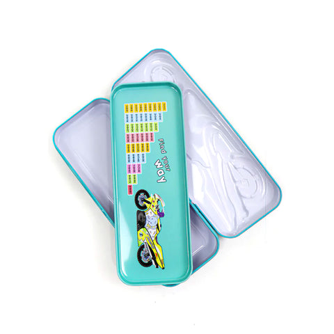 Metal Pencil Box for Kids Racing Bike