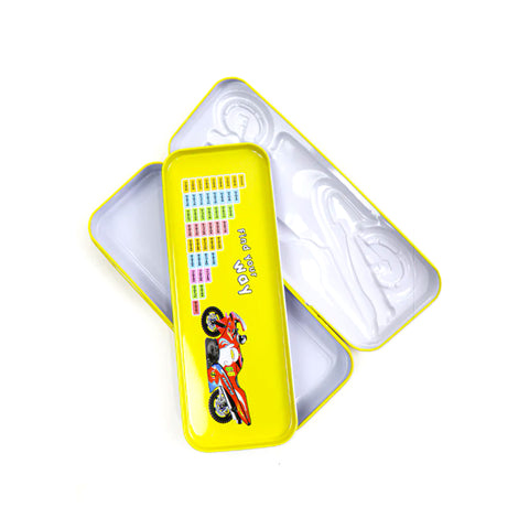 Metal Pencil Box for Kids Racing Bike