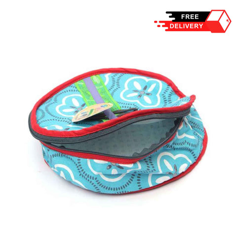 Printed Cotton Chapati (ROTI) Zipper Box