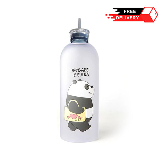 Frosted Panda Bear Water Bottle - 1000ml