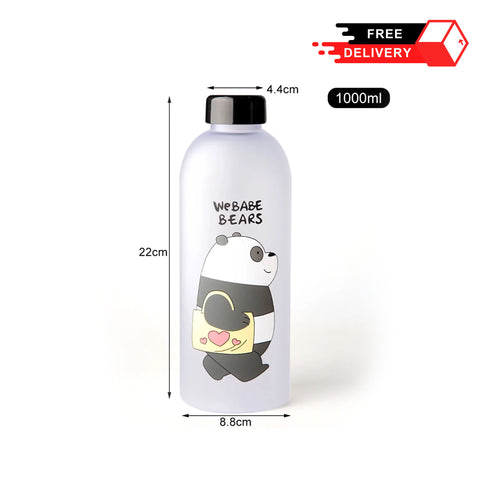 Frosted Panda Bear Water Bottle - 1000ml