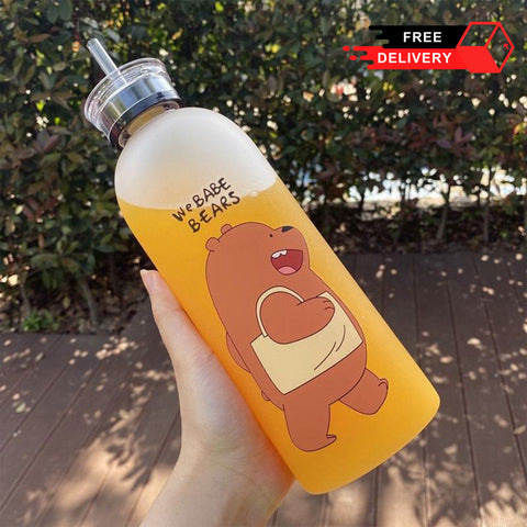 Frosted Panda Bear Water Bottle - 1000ml