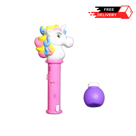 Unicorn Light Up Bubble Wand with Music