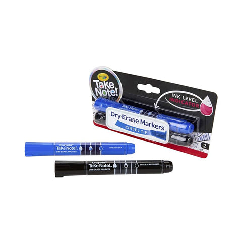 Crayola Take Note Black & Blue Dry Erase Markers