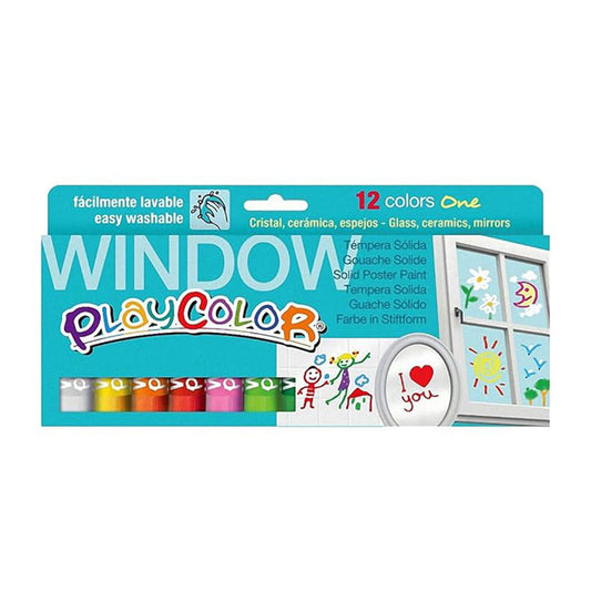 Playcolor Glass Solid Poster Paint Stick - Pack of 12