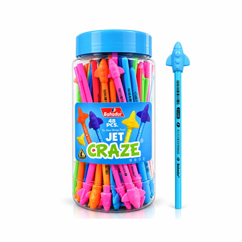 Bahadur JET CRAZE Pencil Jar of 48pcs