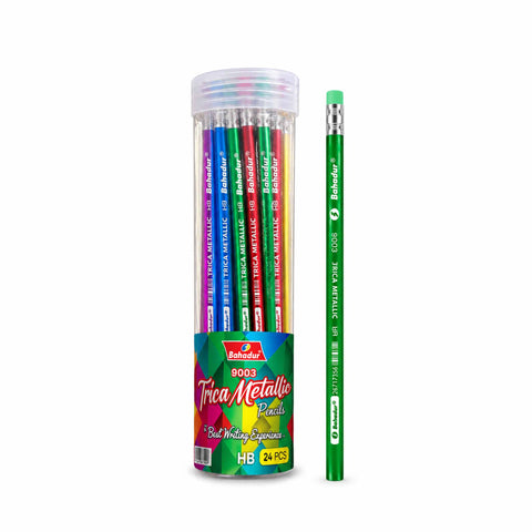 Bahadur Trica Metallic Lead HB Pencil Pack of 24