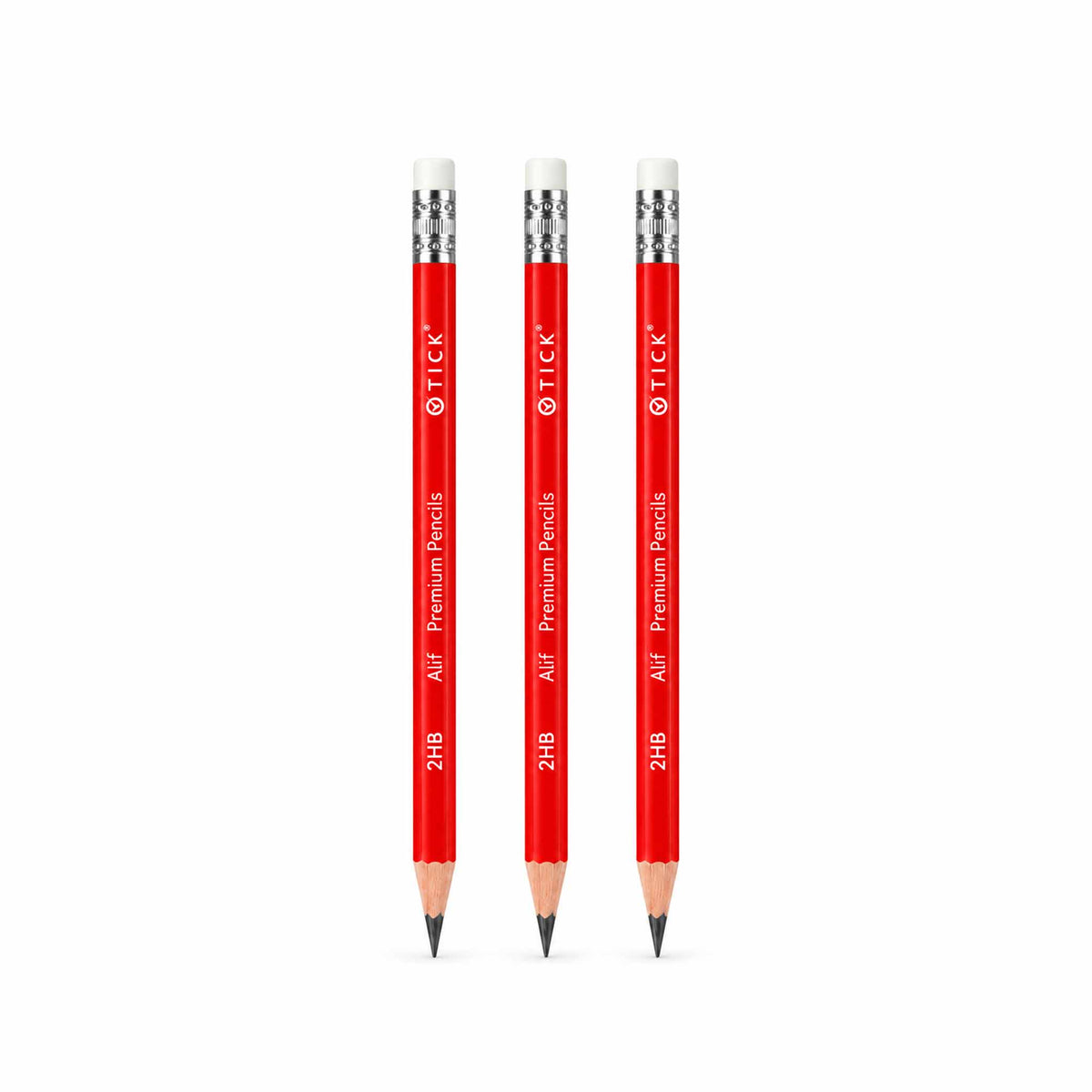 Tick Alif Red Triangular Pencil Box