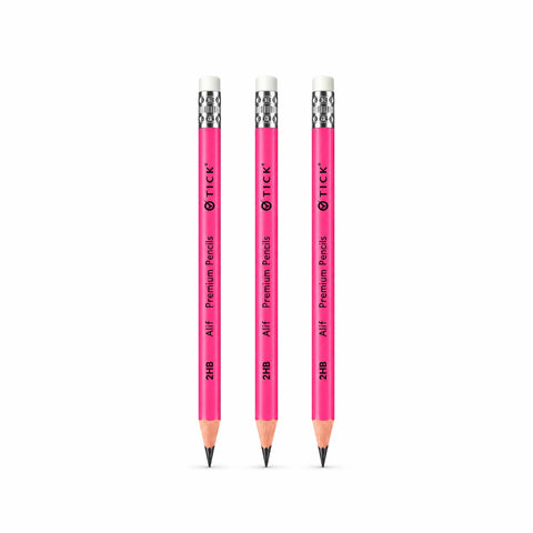 Tick Alif Pink Triangular Pencil Box