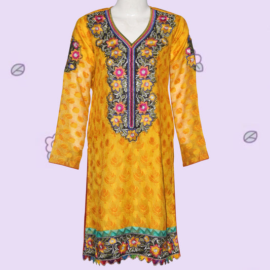 Kurti Patch & Piping design (0015) Embroider Net