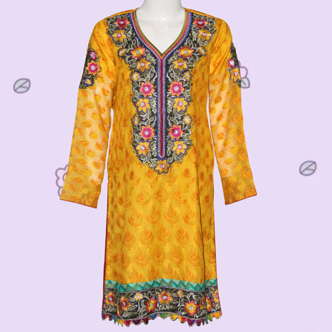 Kurti Patch & Piping design (0015) Embroider Net
