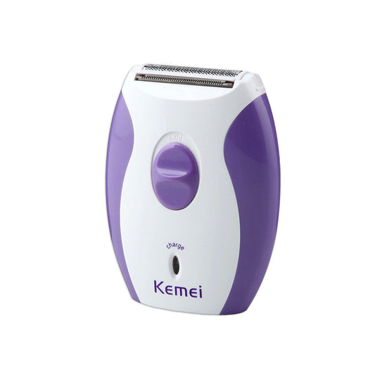KEMEI KM-280R – WOMEN RECHARGEABLE ELECTRIC SHAVER – PURPLE & WHITE