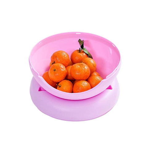 Dropship Creative Shape Lazy Snack Bowl Plastic Double Layers