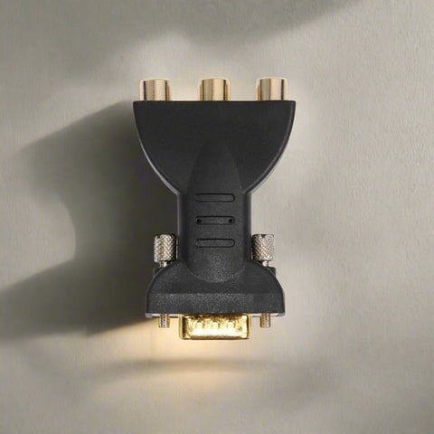2X 3RCA RGB Female to HD 15 Pin VGA Video Jack Adapter Converter
