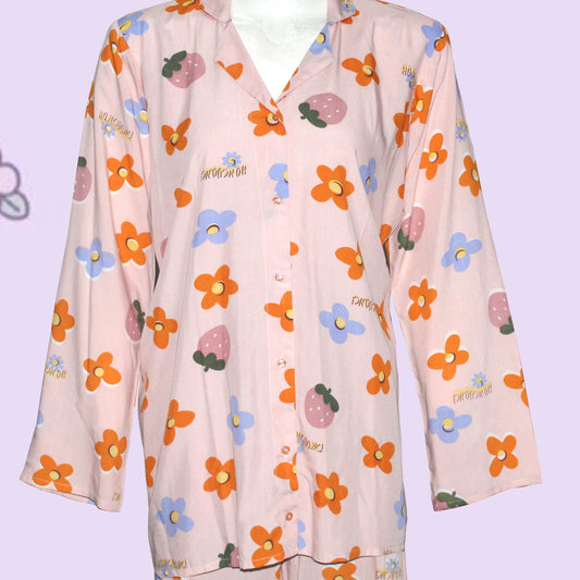 D/Shirt Style front Open (2Pcs Suit) Lawn