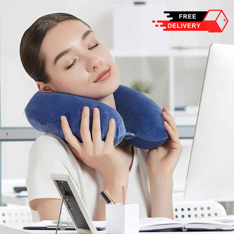 Electric Neck Massage Cushion with Battery Powered Vibration
