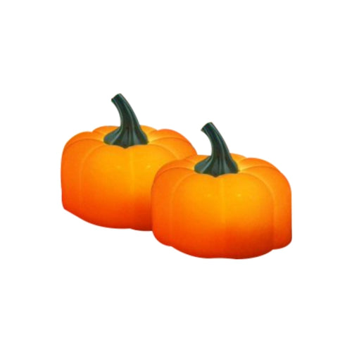 Realistic Halloween Pumpkin Led Candle – Pack of 2