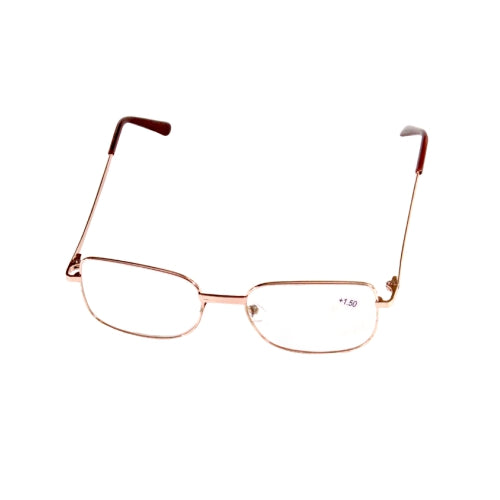 Gold Color Frame Transparent Glasses +1.50