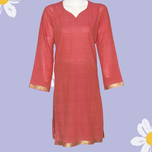 Kurti Patch & Piping design (0099) Lawn