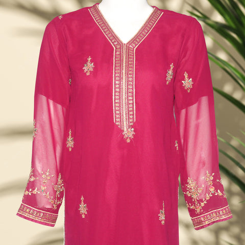 Kurti Patch & Embroidery design (0025) Chiffon Net