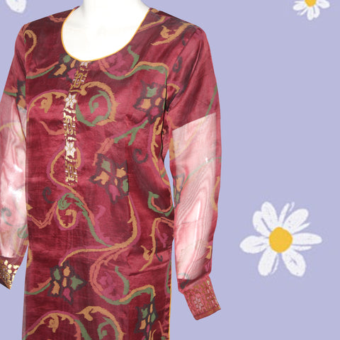 Kurti Patch & Piping design (0010) Net