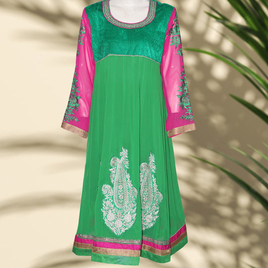 Kurti Patch & Embroidery design (0026) Chiffon Net