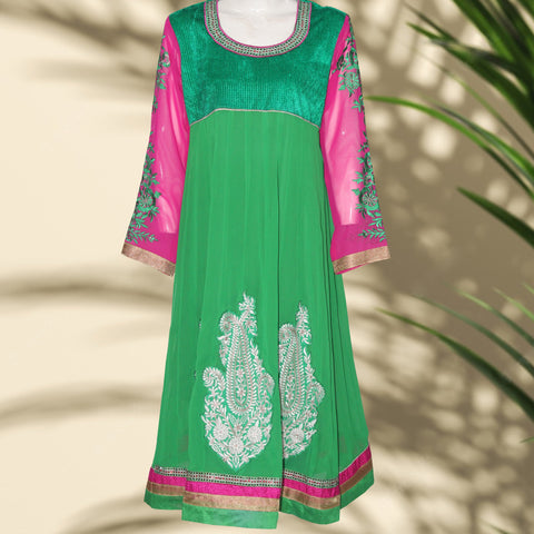 Kurti Patch & Embroidery design (0026) Chiffon Net
