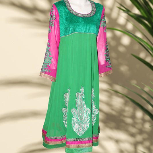 Kurti Patch & Embroidery design (0026) Chiffon Net
