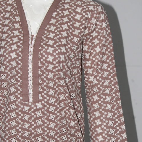 Stitched Chikankari Net Suit (2pcs)