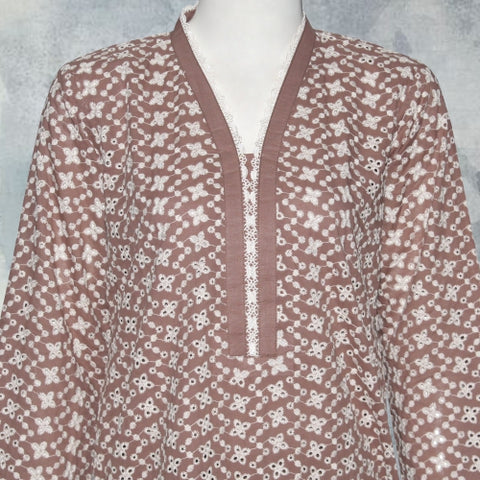 Stitched Chikankari Net Suit (2pcs)