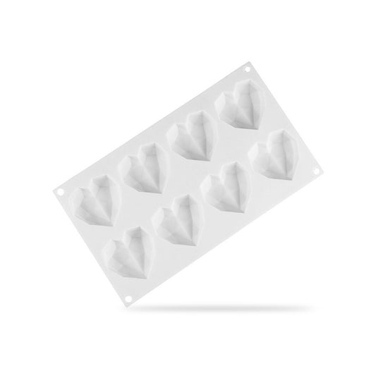 Silicone Eight Cavity 3D Heart Mold