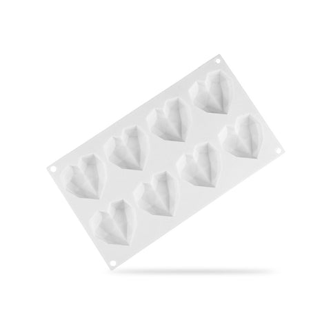 Silicone Eight Cavity 3D Heart Mold